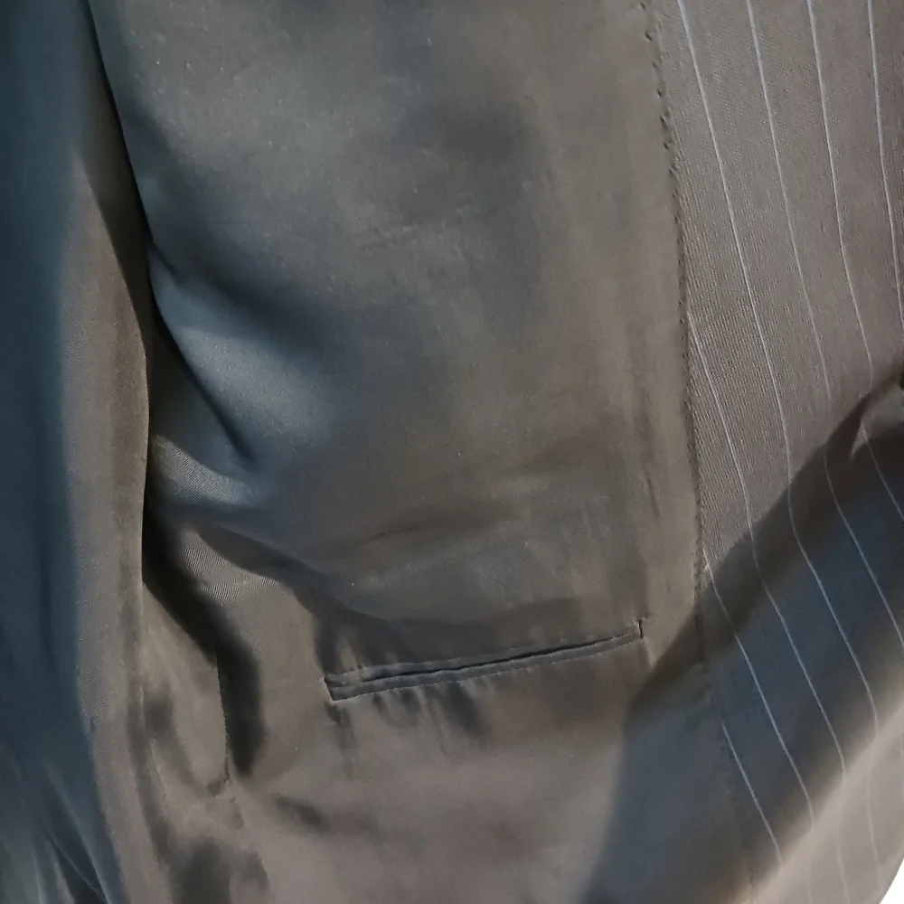 XL Ermenegildo Zegna Mens Suit Jacket Striped Traveller Made in Italy Wool Silk
